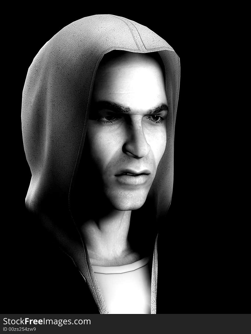 An image of a angry thug with a hoodie, it would be good image to highlight criminality concepts. An image of a angry thug with a hoodie, it would be good image to highlight criminality concepts.