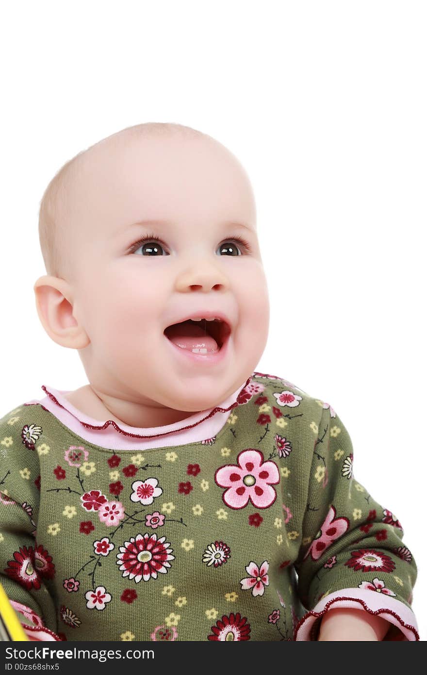 Beautiful baby. Shot in studio. Isolated on white. Beautiful baby. Shot in studio. Isolated on white.