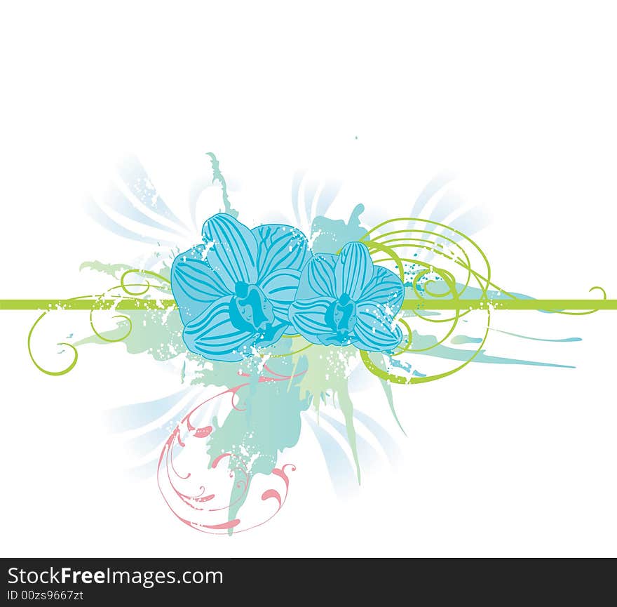 Illustration of a floral background