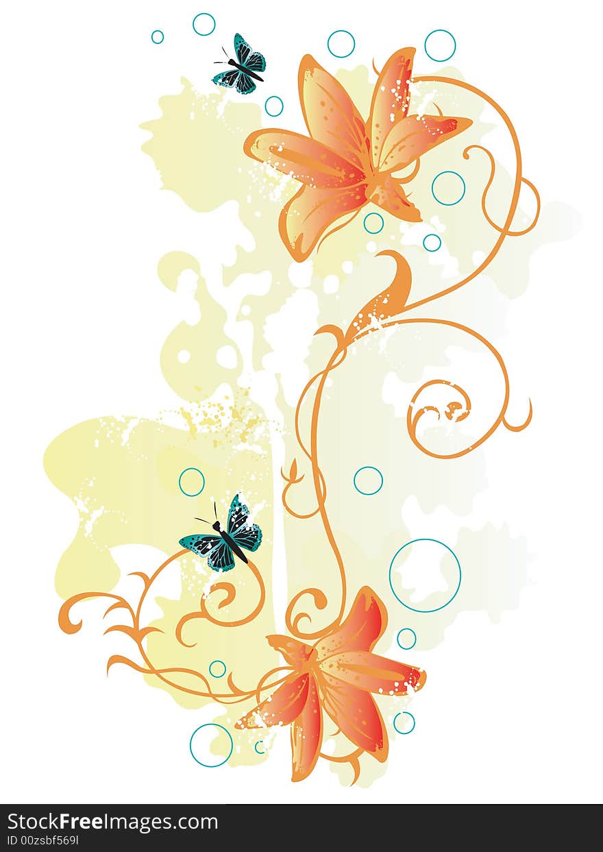 Illustration of a floral background