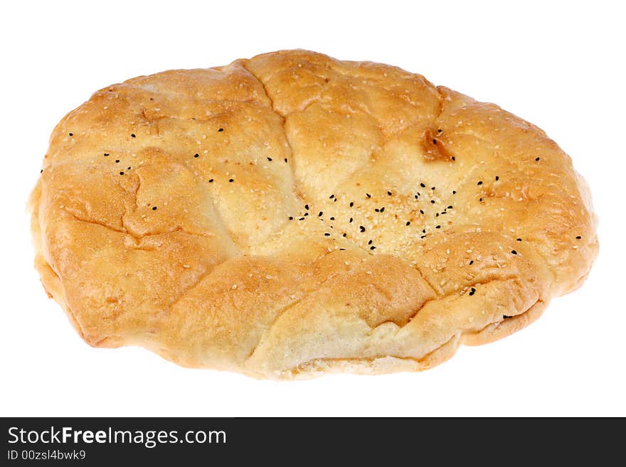 Flat bread on a white background. Flat bread on a white background.