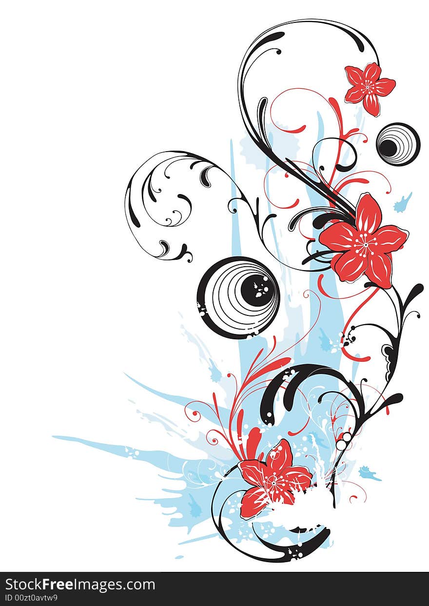 Illustration of a floral background