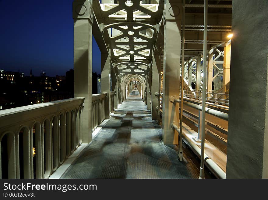 The High Level Bridge which was built by Robert Stephenson in 1849.