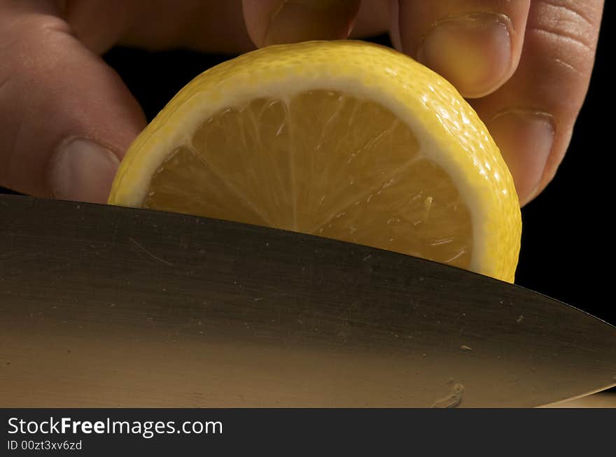 A close up of a Lemon.