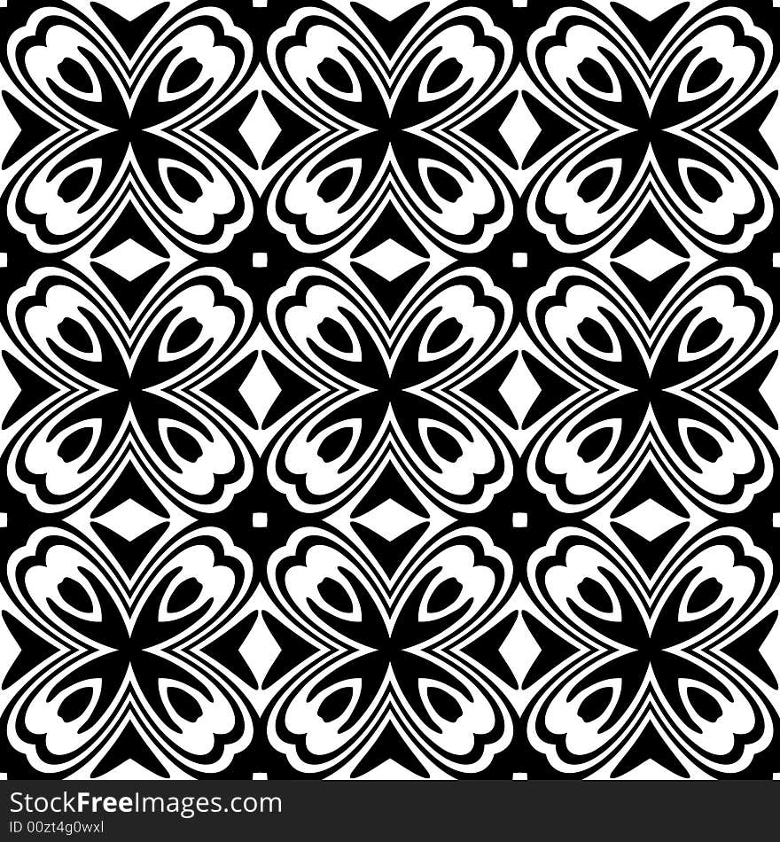 Abstract seamless black and white pattern - graphic illustration. Abstract seamless black and white pattern - graphic illustration