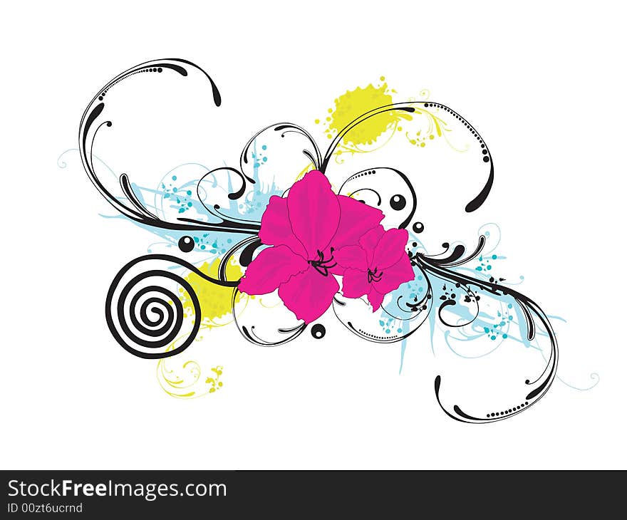 Illustration of a floral background