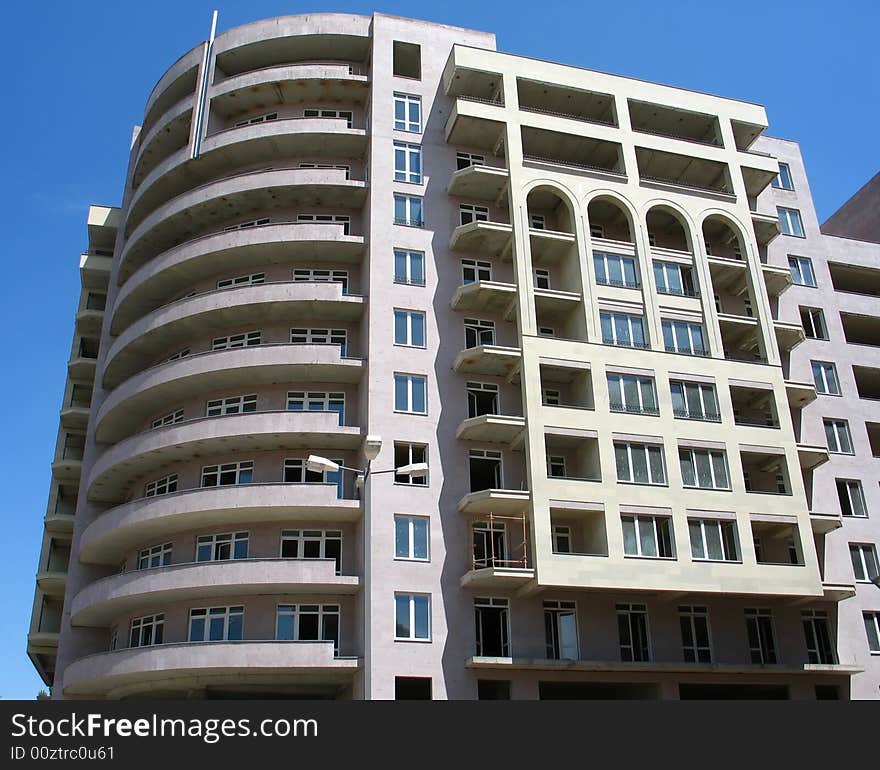 Modern building in Nortyh Avenue,Yerevan,Armenia