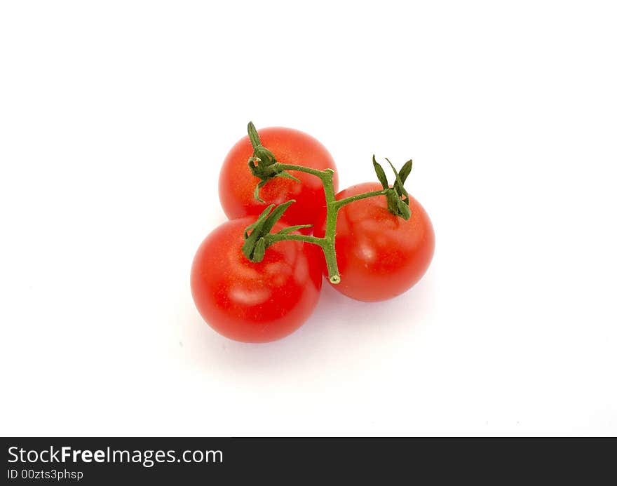 Plum tomatoes on the vine