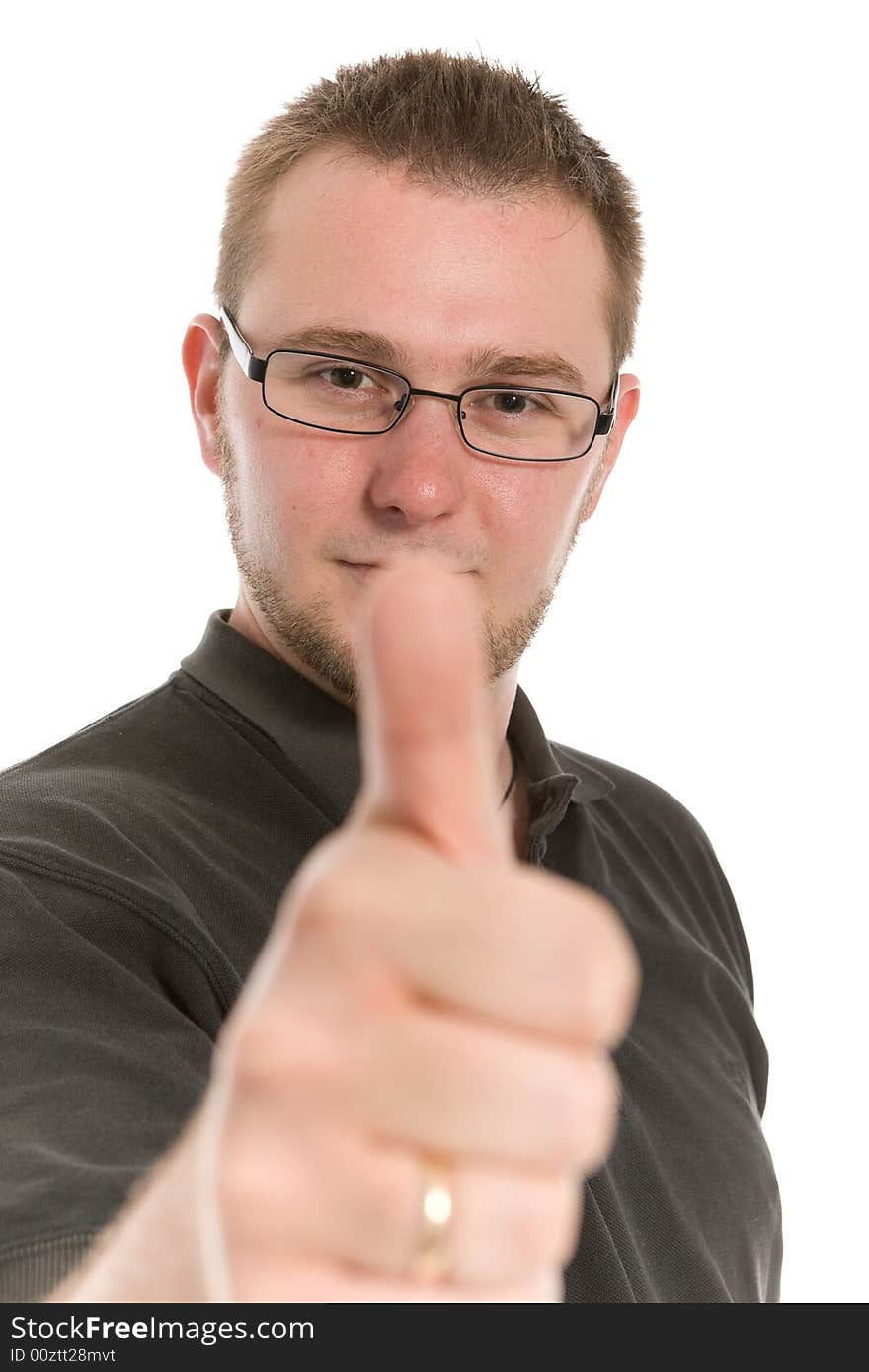 Happy man isolated on white background. Happy man isolated on white background