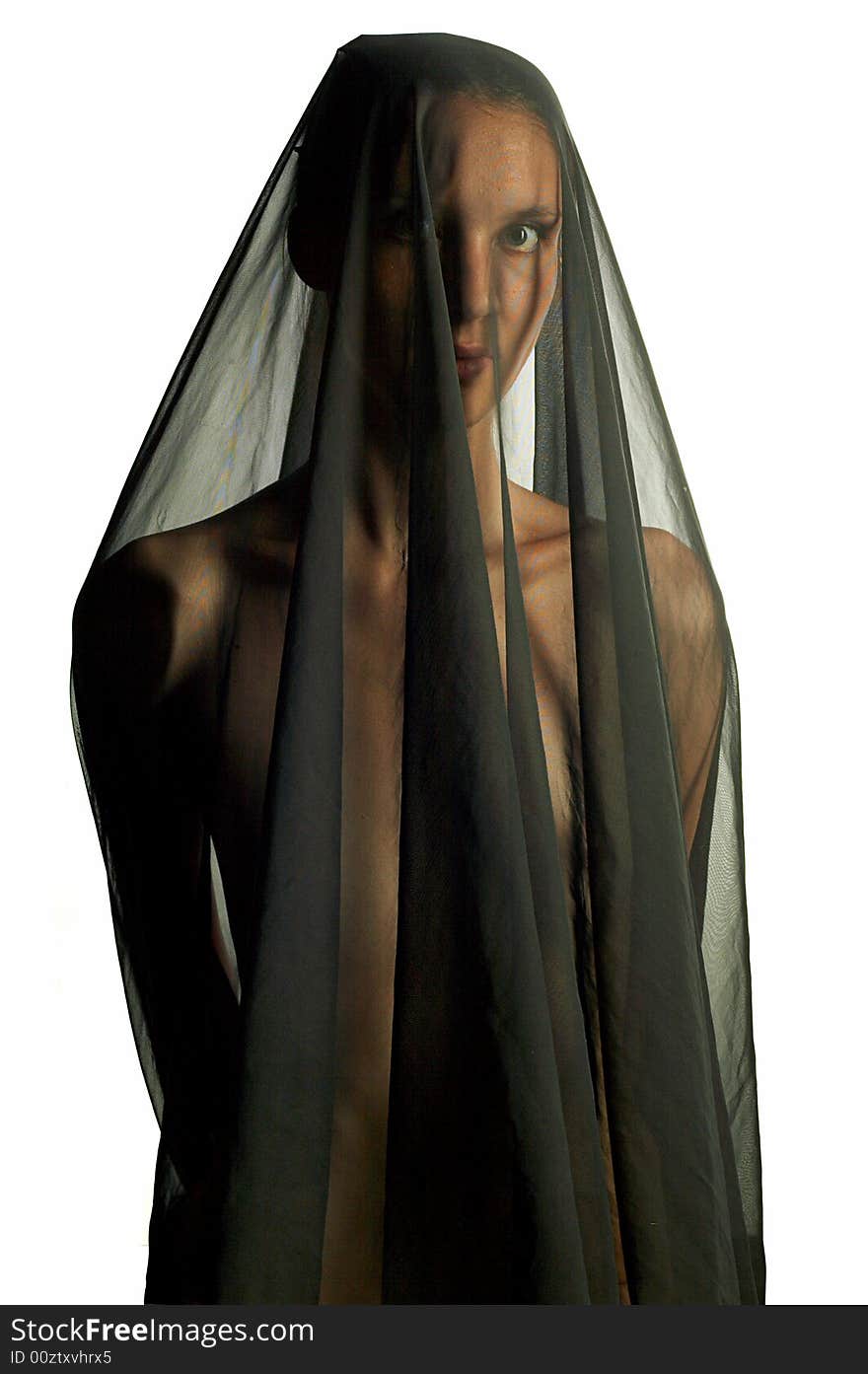 Female in the black veil