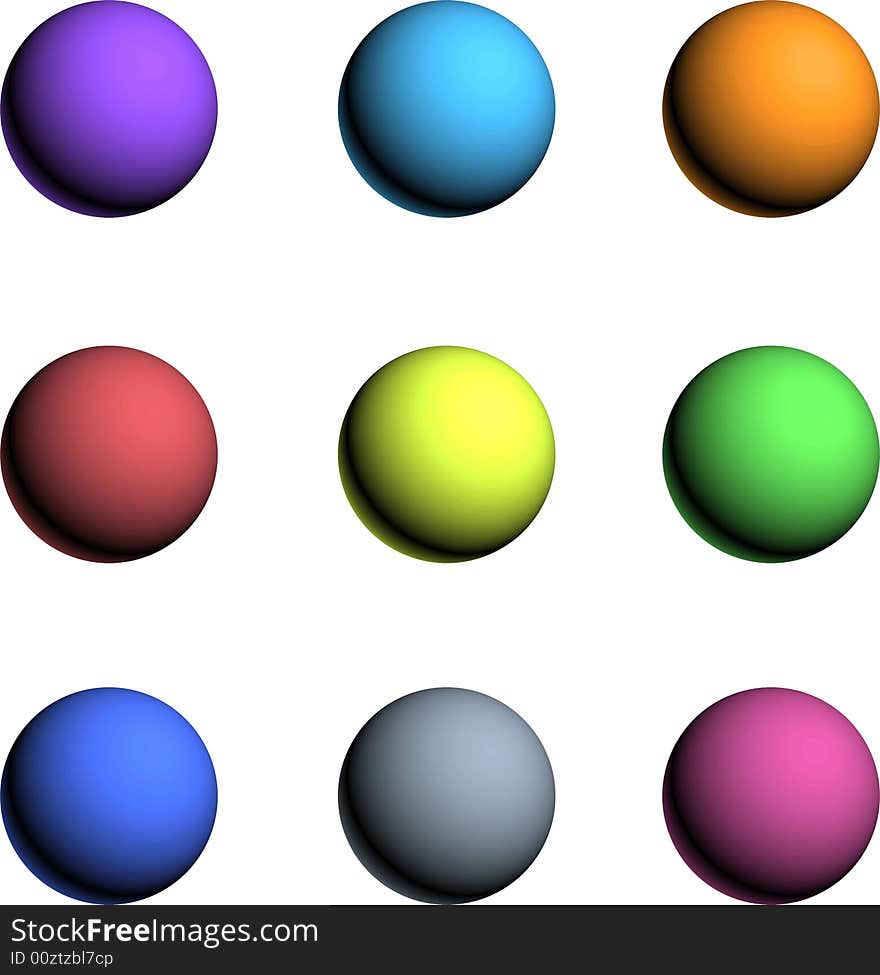 Illustration of color balls set