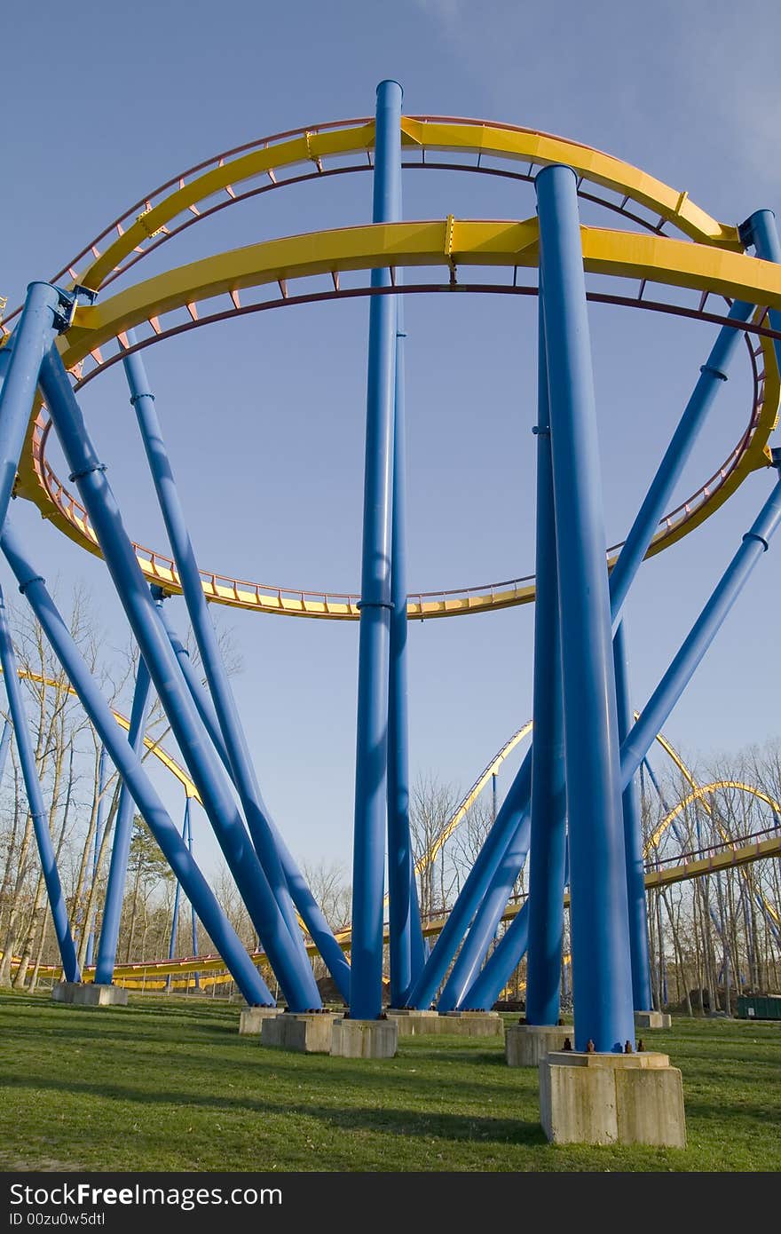 Roller Coaster in a Theme Park in the USA