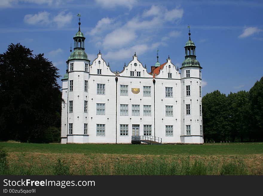 The white castle can be found near hamburg in germany. It is surrounded from a park and a little lake. The white castle can be found near hamburg in germany. It is surrounded from a park and a little lake.