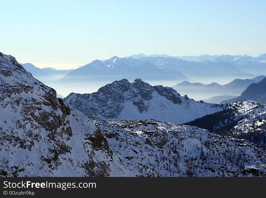 A clear day in the  austrian alps. A clear day in the  austrian alps.