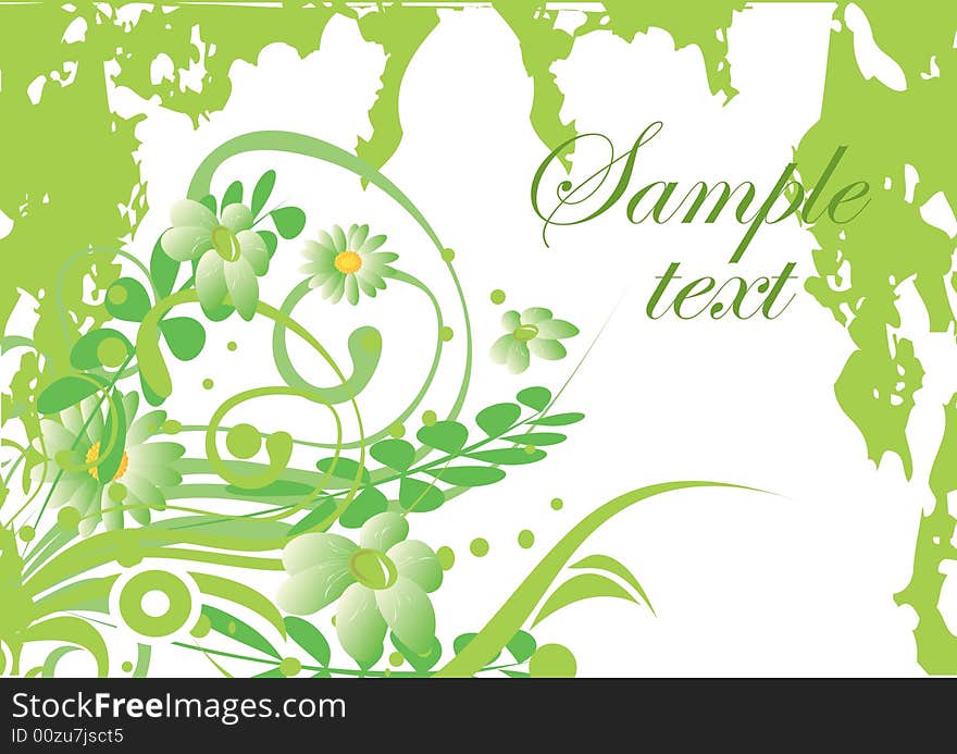 Design ornament on green background