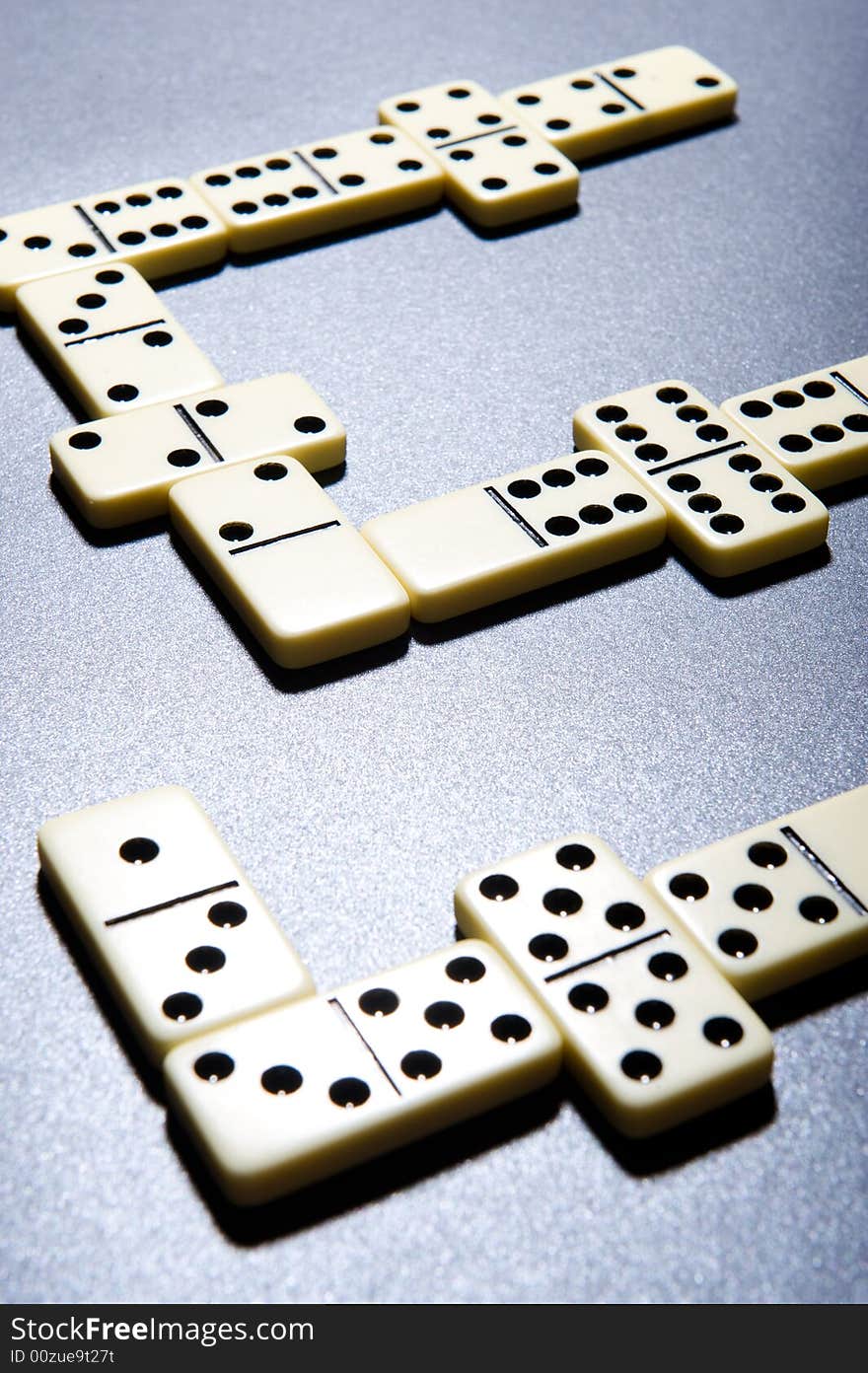 Close up of dominoes.