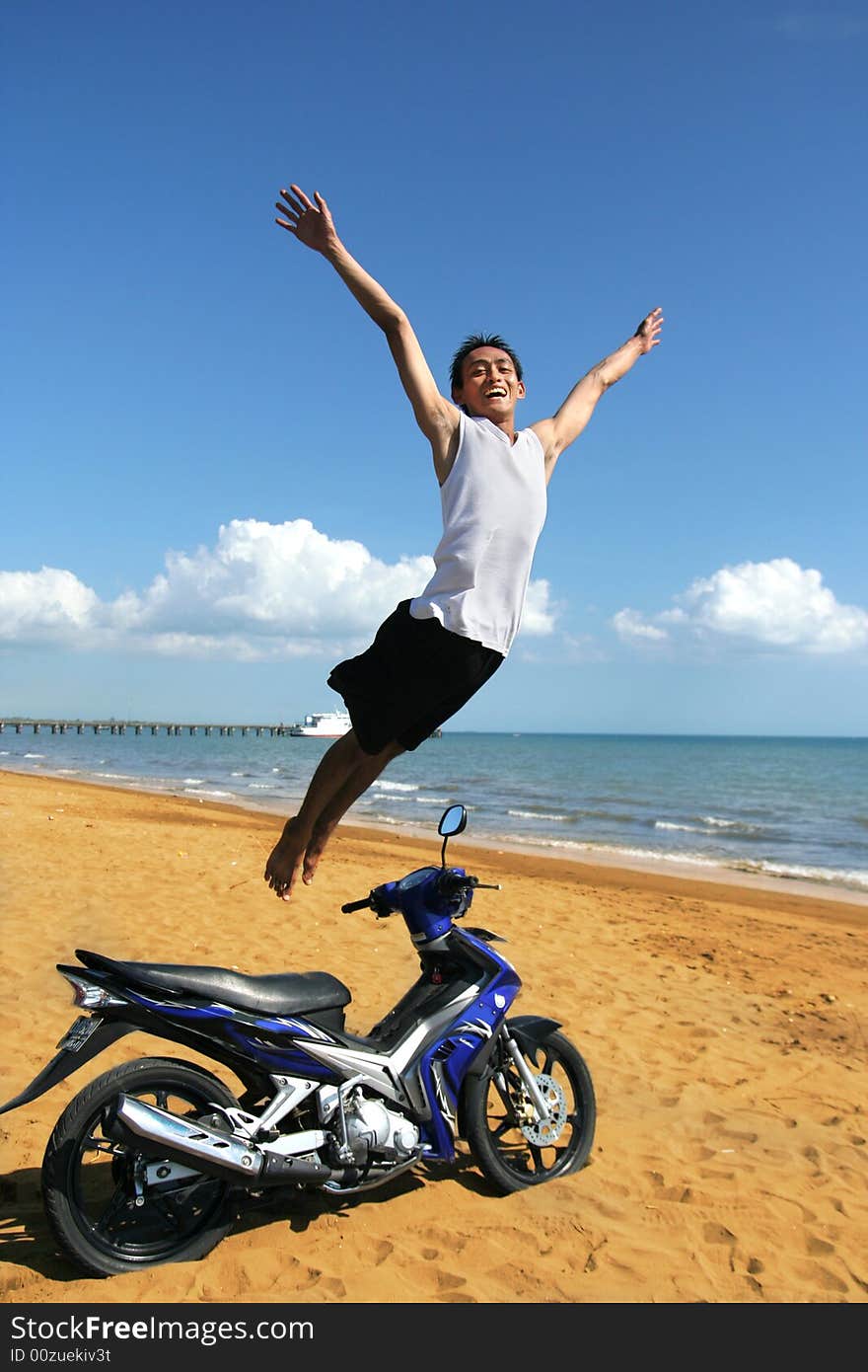 Exotic tropical, motorcycle is suitable for travelling at tropical country, travelling at tropical country. Exotic tropical, motorcycle is suitable for travelling at tropical country, travelling at tropical country