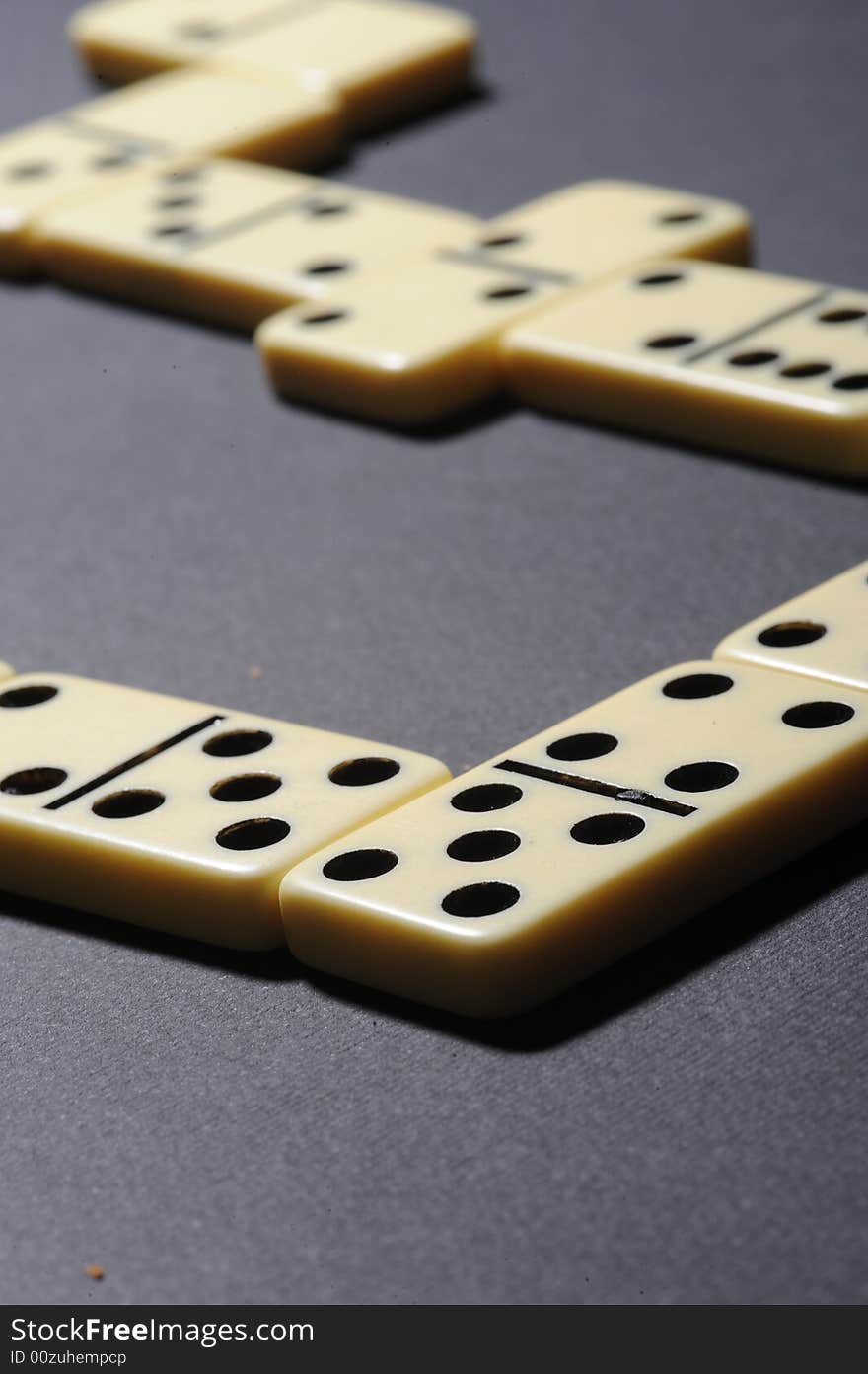 Close up of dominoes.