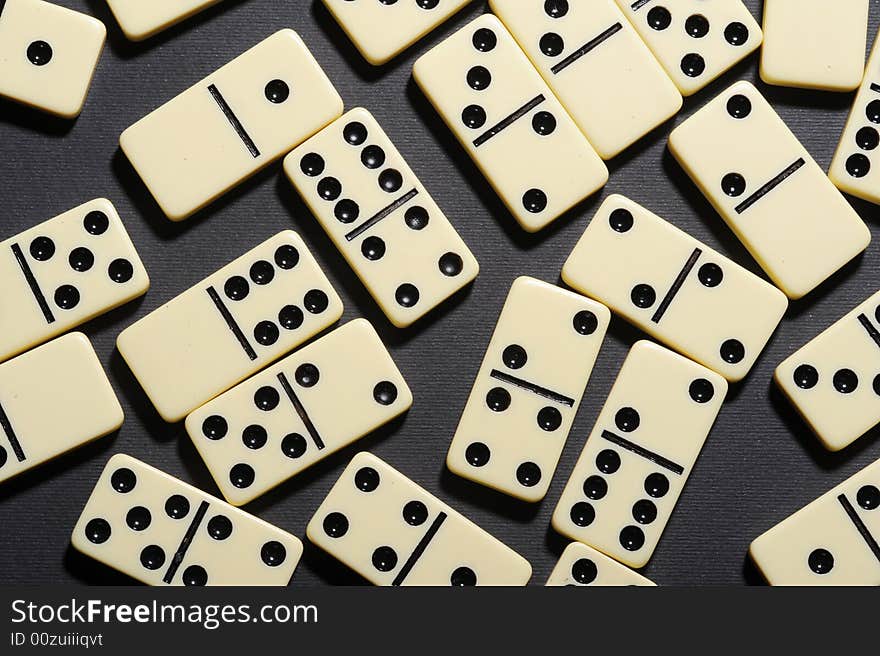 Close up of dominoes.