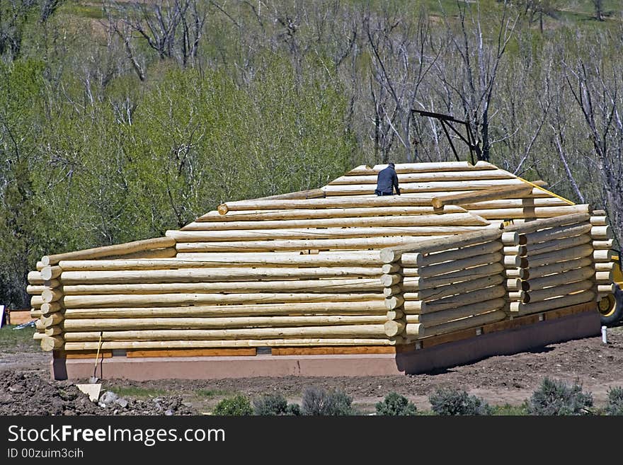 Building New Log House