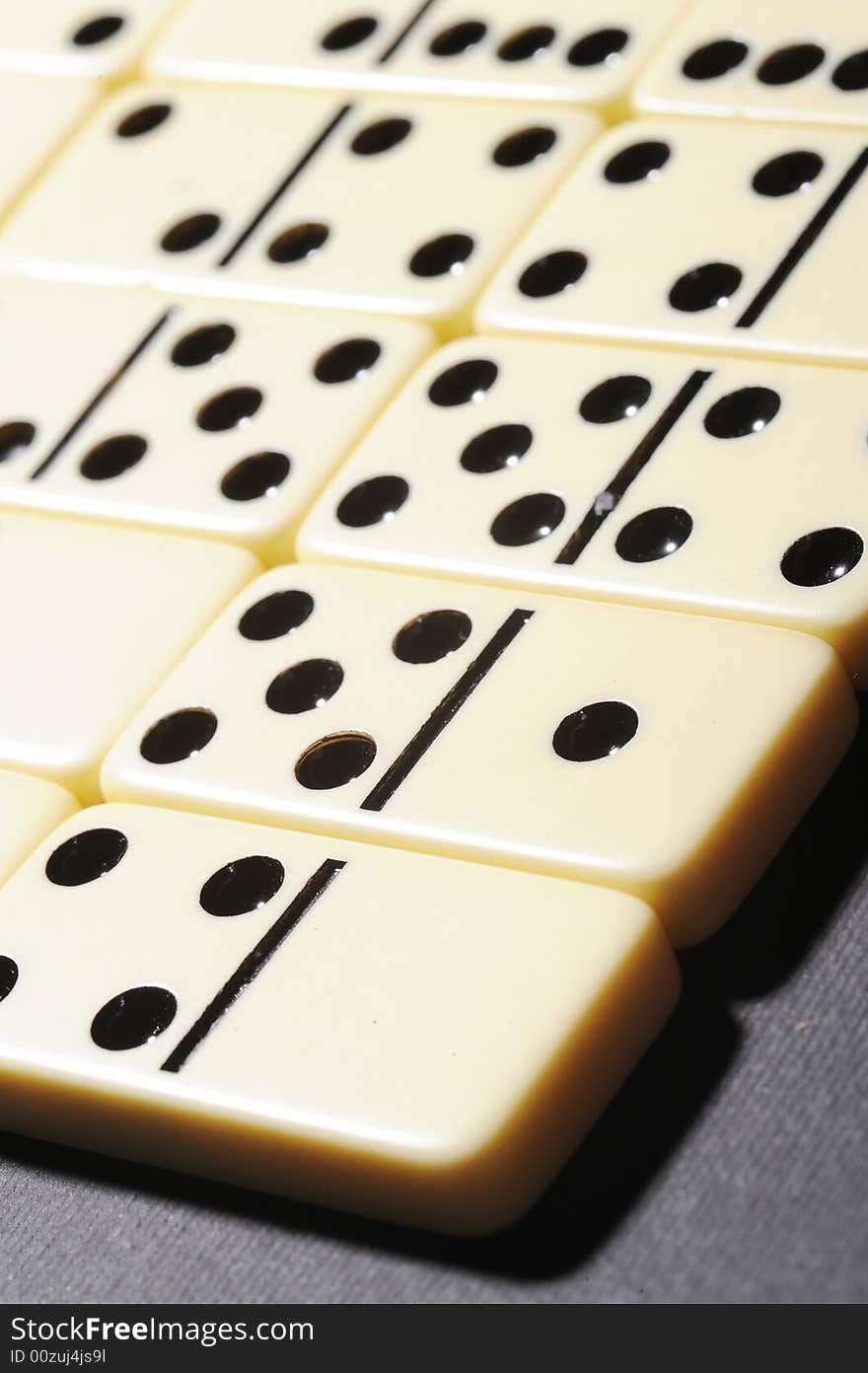 Close up of dominoes.