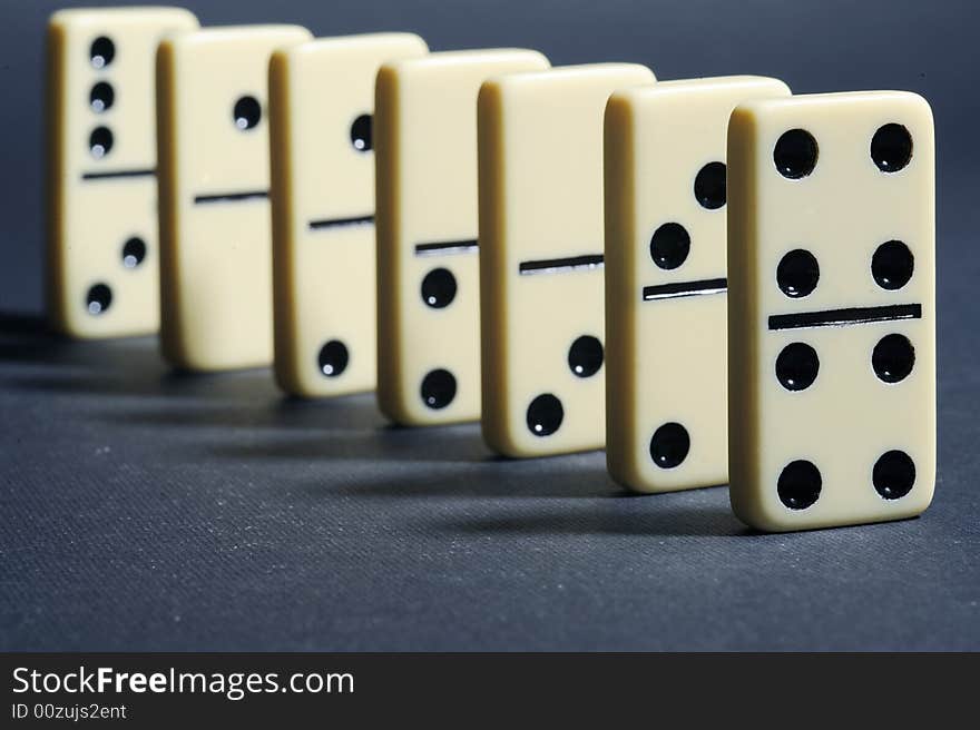 Close Up Of Group Dominoes.