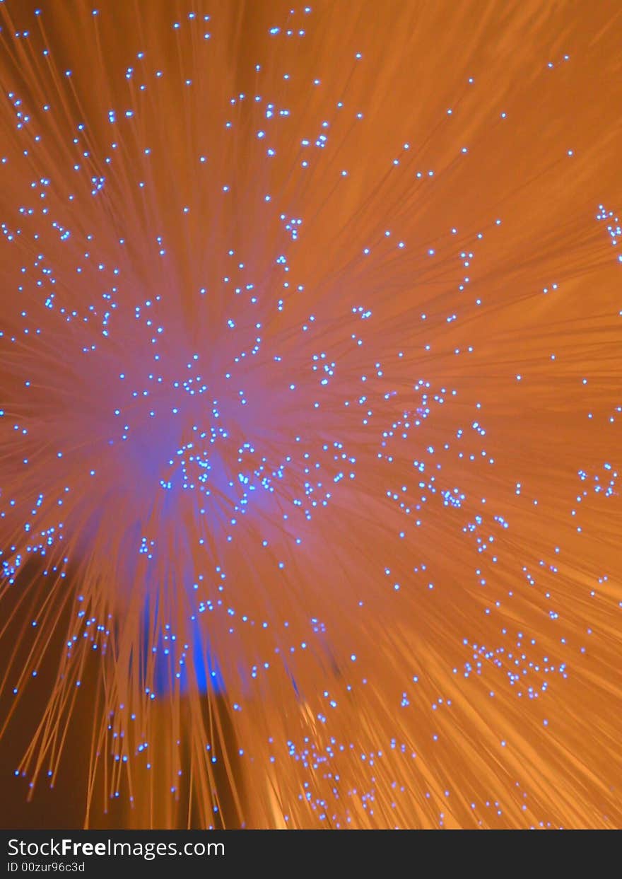 Optical fibers shining in the dark