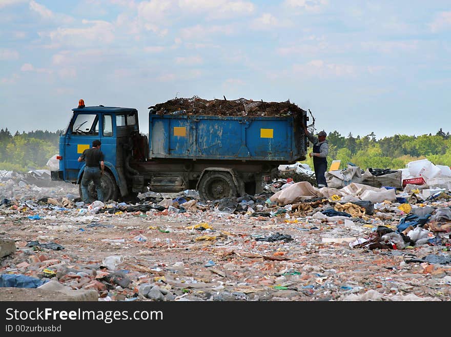 Trash Pickup On The Dumping Ground Garbages