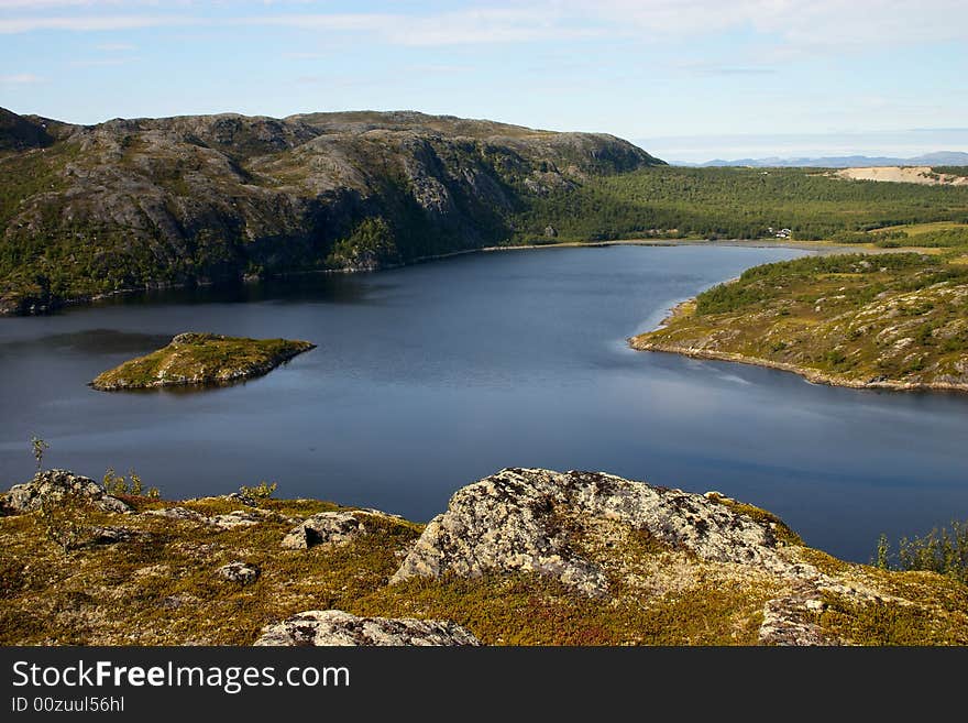 Wild fiord in north Norway