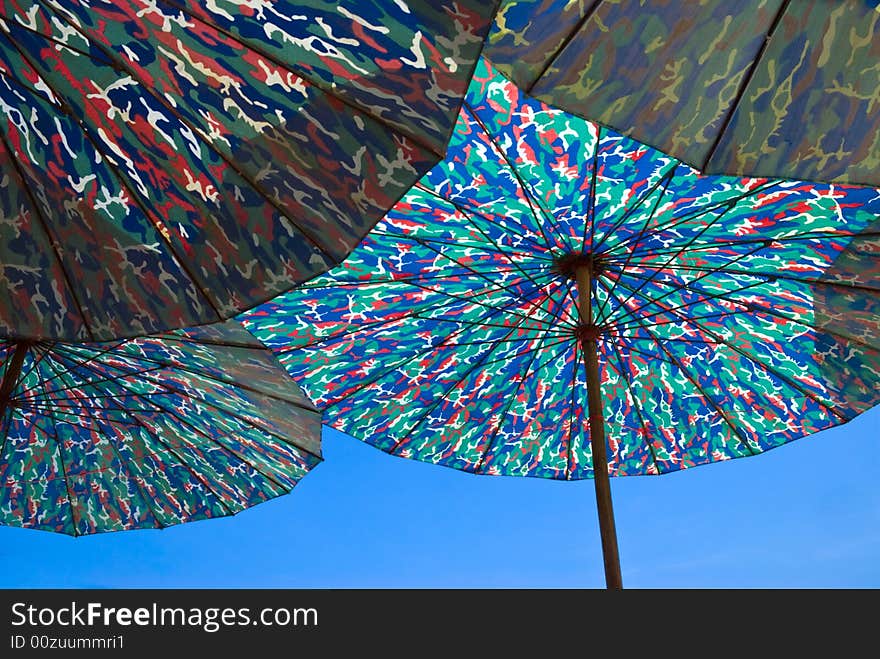 Blue Parasols