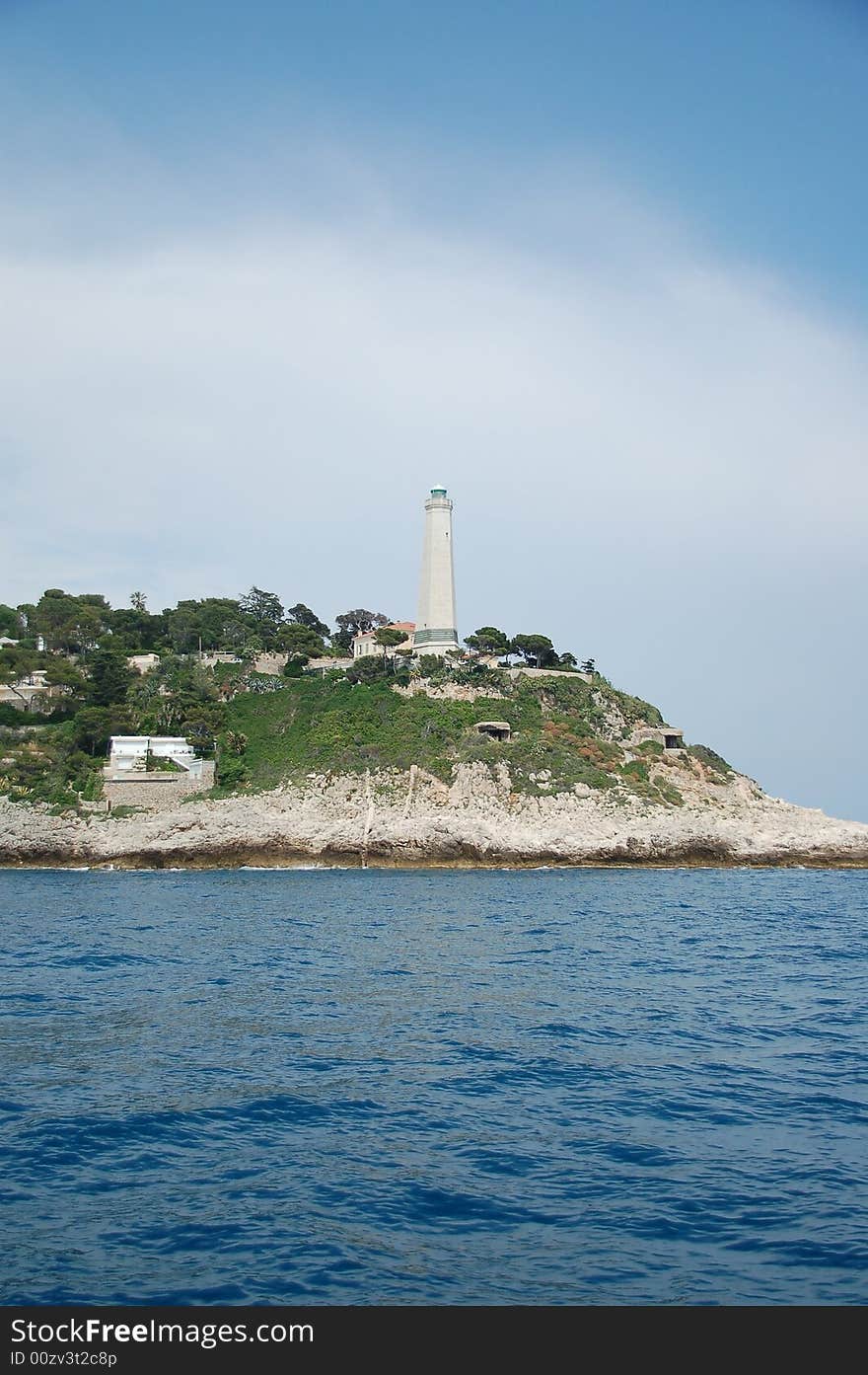 Lighthouse on a cliff in the south of France