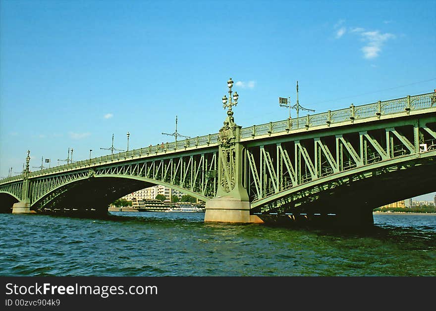 Troitsky Bridge over Neva river in Saint Petersburg