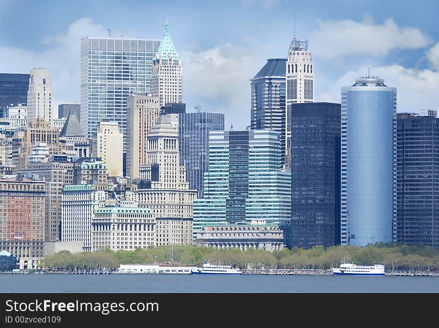 View of skyscrapers in NYC, USA