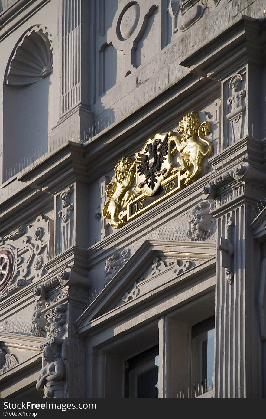 An old facades in luebeck, germany. An old facades in luebeck, germany