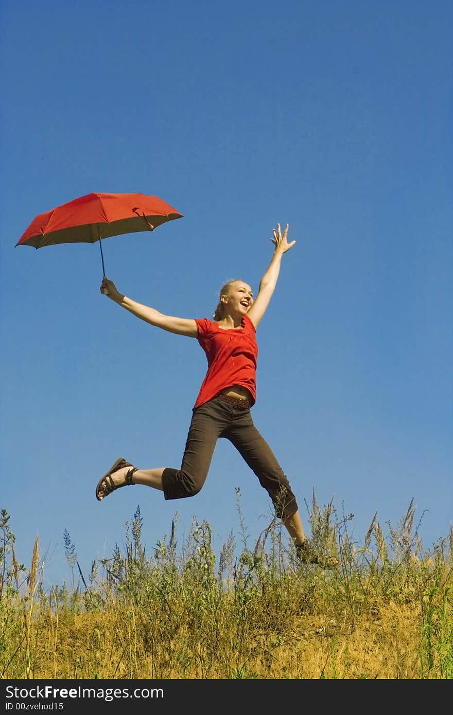 Girl jumping