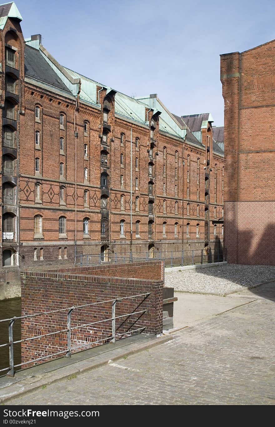 Old buildings in the habour of hamburg. Old buildings in the habour of hamburg