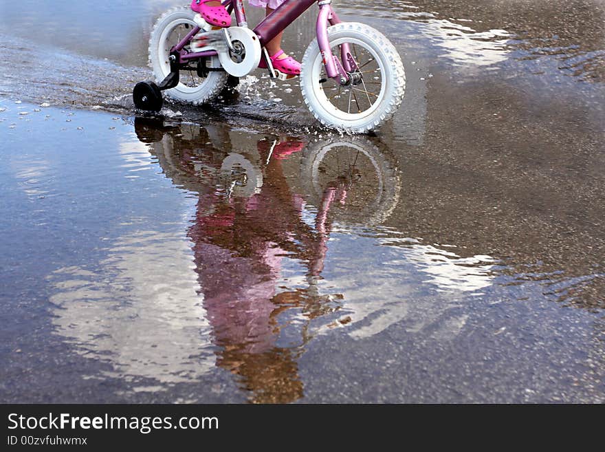 Playing in water