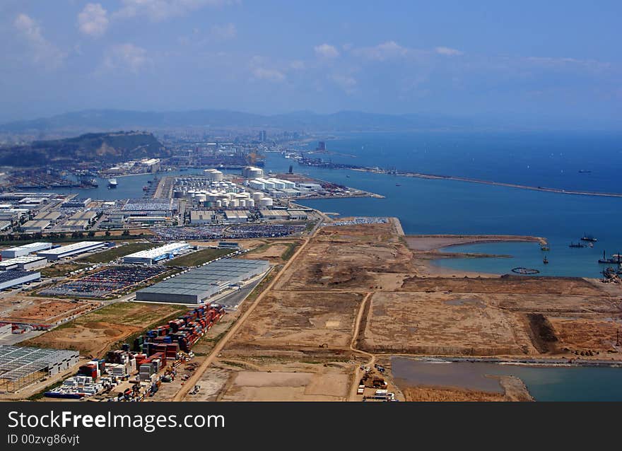 Bird view to the sea coast of Spain. Bird view to the sea coast of Spain