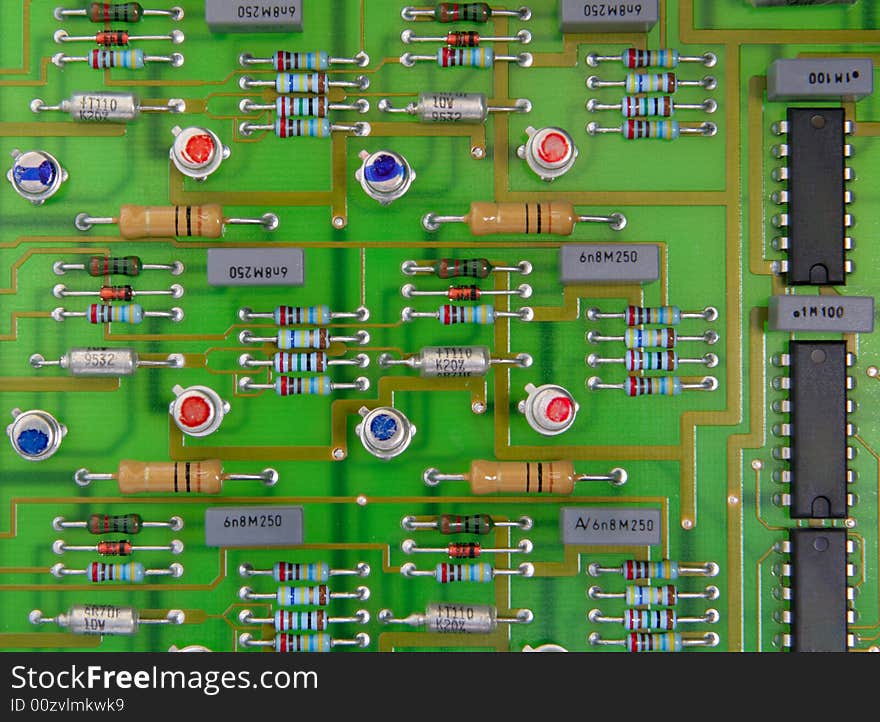 The printed circuit - board with radio components