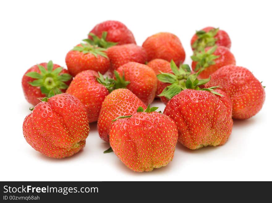 Fresh strawberry on white background