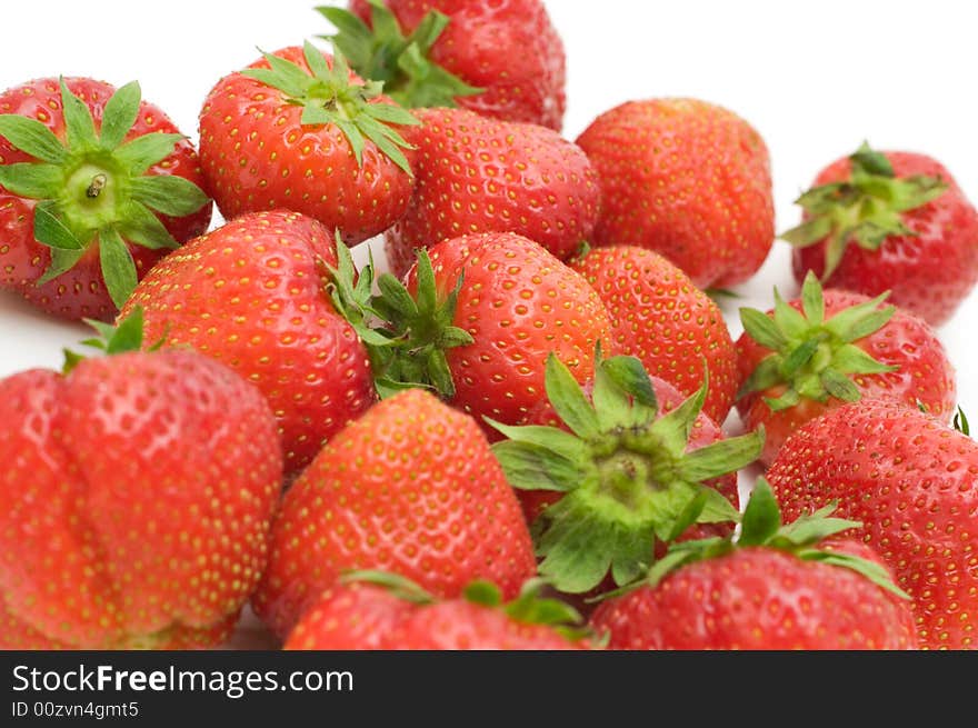 Fresh strawberry on white background