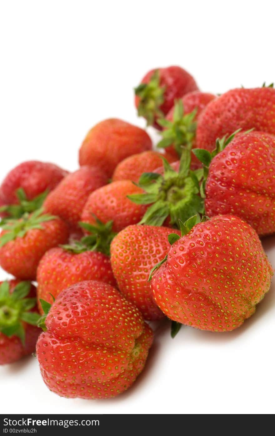 Fresh strawberry on white background