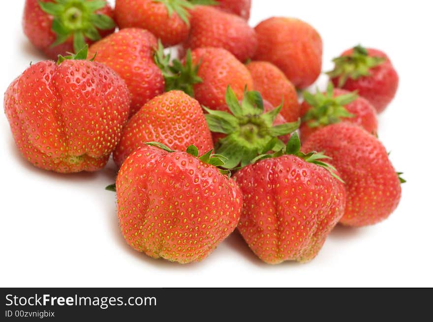 Fresh strawberry on white background