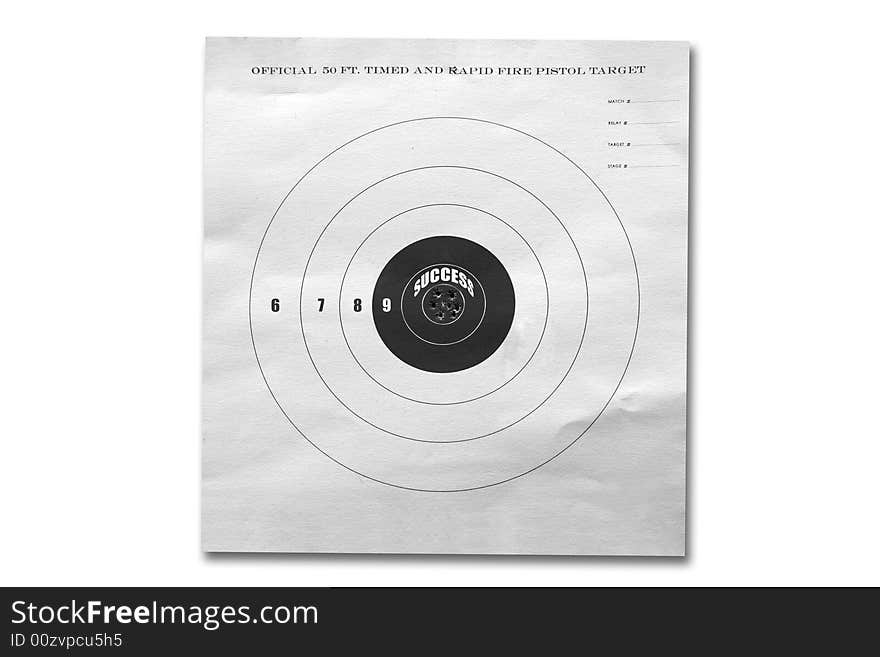 A target isolated on a white background. A target isolated on a white background