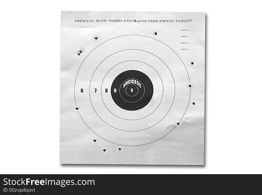 A target isolated on a white background. A target isolated on a white background