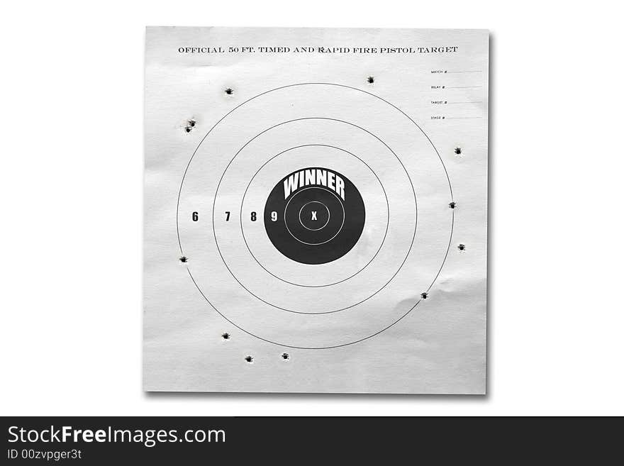 A target isolated on a white background. A target isolated on a white background