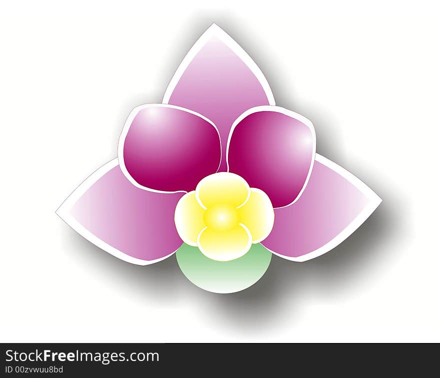 A Illustration of Cute Sakura triangle Flower