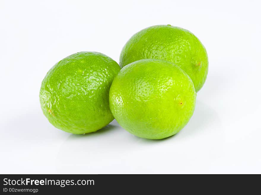 Three green limes