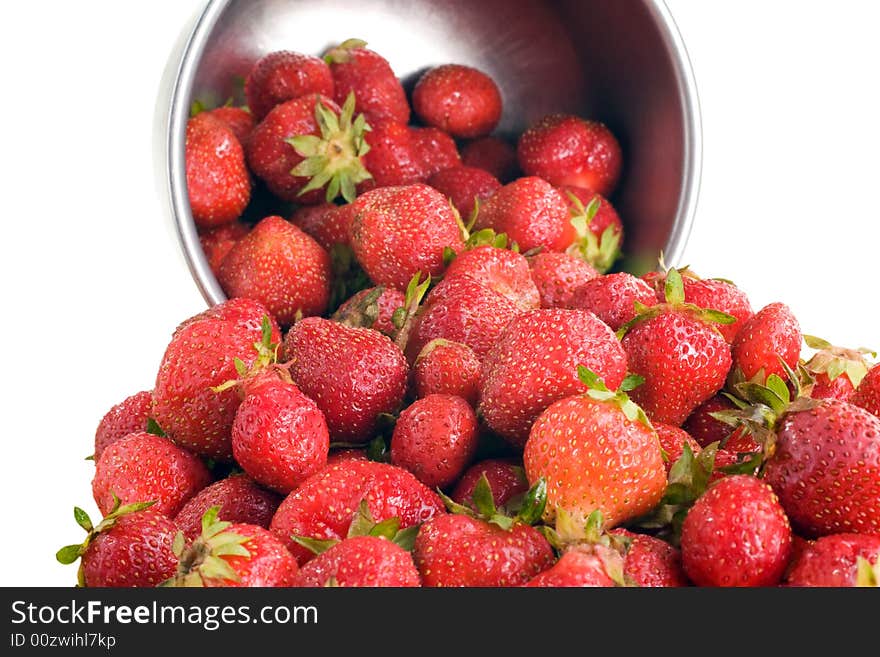 Fresh Strawberries Spilling from Bowl