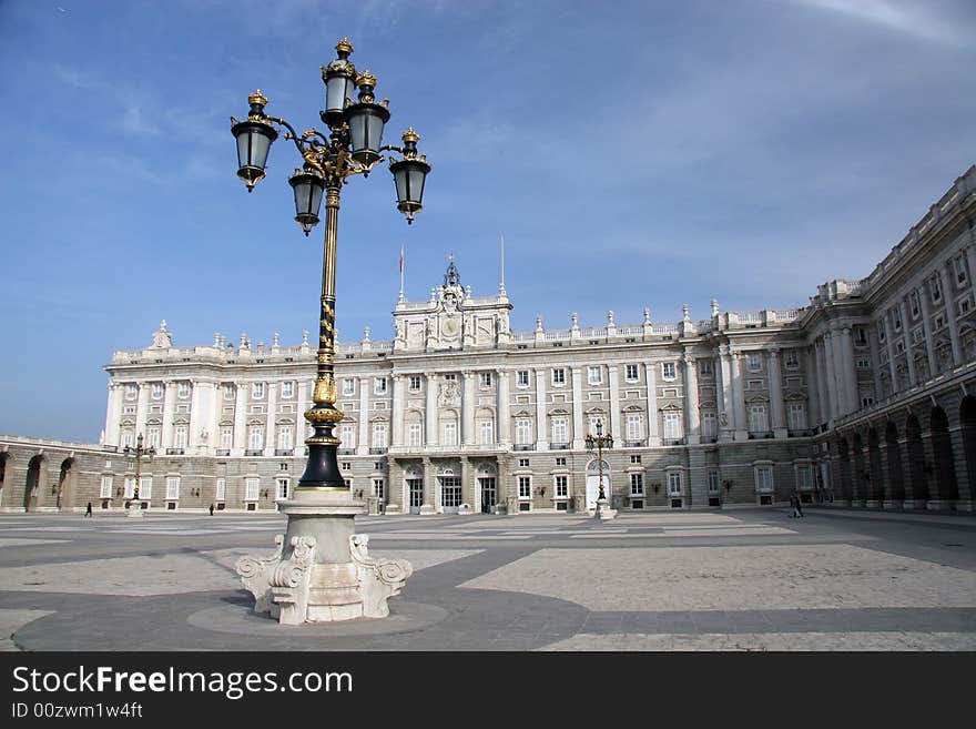 Square inside the Royal palace in Madrid